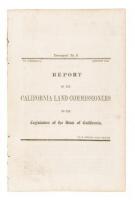 Report of the California Land Commissioners to the Legislature of the State of California