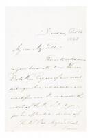 Autograph letter, introducing astronomer Warren de la Rue