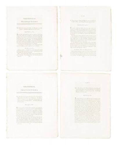 Four papers extracted from the Philosophical Transactions of the Royal Society