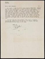 Typed Letter, signed, from Charles Bukowski to a fan