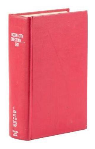 Polk's 1907 Ogden City Directory