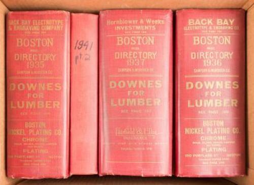 4 Boston City Directories: 1935, 1936, 1937, 1941