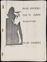 Prose Contributions to Cuban Revolution