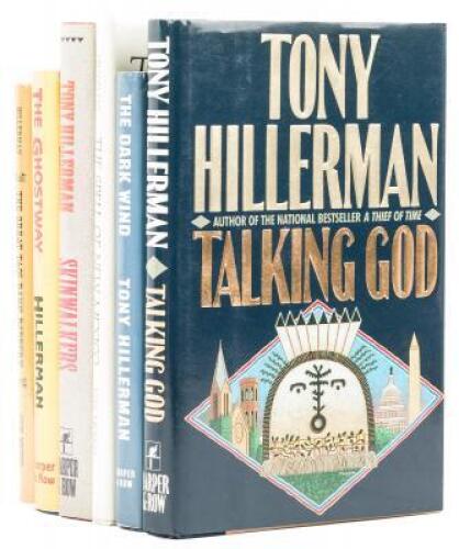 Six works by Tony Hillerman, five are signed
