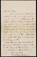 WITHDRAWN Autograph Letter, signed, to a Mrs Ehrich