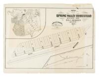 Map of the Spring Valley Homestead, divided into 263 shares. Emile Kower, Secretary...