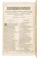 The Second Part of Henry the Fourth, Containing his Death: and the Coronation of King Henry the Fift