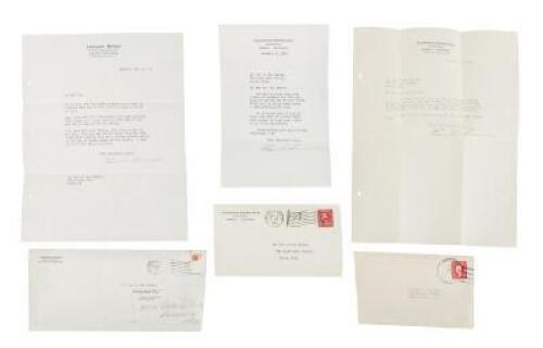 Five letters from Edgar Rice Burroughs to Roy B. Van Devier, responding to inquiries about his books and writings