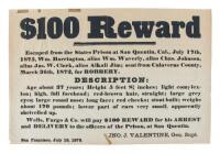 Wells, Fargo & Co. Reward Poster for "Alkali Jim"