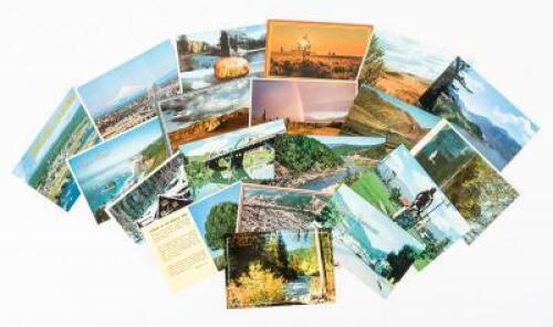 Large collection of color picture postcards featuring views from various locales across the United States