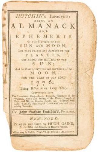 Plan of Boston [in] Hutchins Improved: Being an Almanack and Ephemeris ... For the Year of Our Lord 1776...