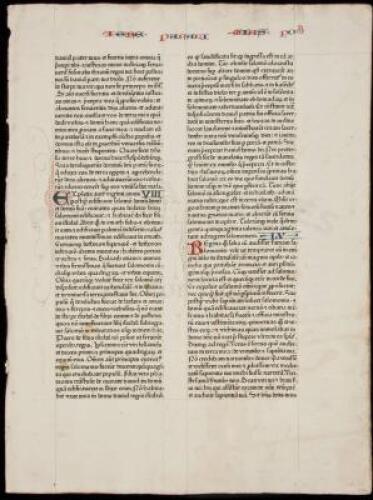 Leaf from the 1462 Fust and Schoeffer Bible