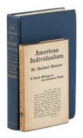Two books by Herbert Hoover, each inscribed and signed