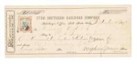 Pay order signed by Brigham Young as President of the Utah Southern Railroad Company