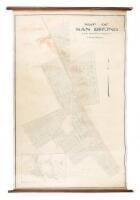 Map of San Bruno San Mateo County California 1915. Scale 1 in. 200 ft. Eric Wold C.E.