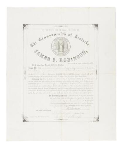Military appointment document from the Civil War