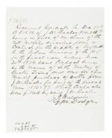 Receipt of payment for supplying beef cattle to the Indian Bureau, signed by Grenville M. Dodge and his partner John T. Baldwin
