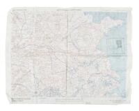US Army Air Force pilot silk escape map of China, 1944