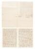 Archive of approximately 265 letters, documents, writings, and other items from and relating to the family and descendants of U.S. President John Tyler, including manuscripts, typed material, partially printed forms, and more, plus silver cups and spoons, - 12