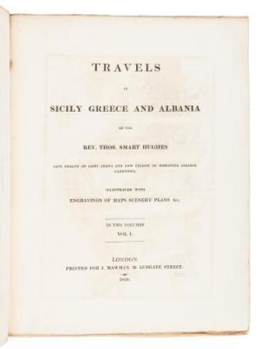 Travels in Sicily, Greece and Albania.