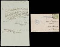 Autograph Letter Signed by Hungarian freedom fighter Lajos Kossuth, to the British Ambassador to Turkey