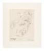 Original ink portrait of Albert Einstein by Josef Scharl, signed by Einstein in ink - 2