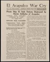 El Acapulco War Cry, Vol. 1, No. 1. - Rare spoof on the Mexican Revolution