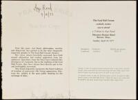 Invitation to "a Tribute to Ayn Rand" signed by Rand