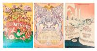 Eight Bill Graham Fillmore posters featuring the art of Lee Conklin