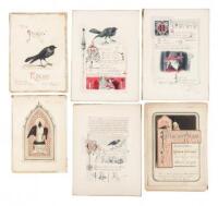 Original illustrations in watercolor for The Jackdaw of Rheims