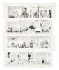 Four strips of original comic art