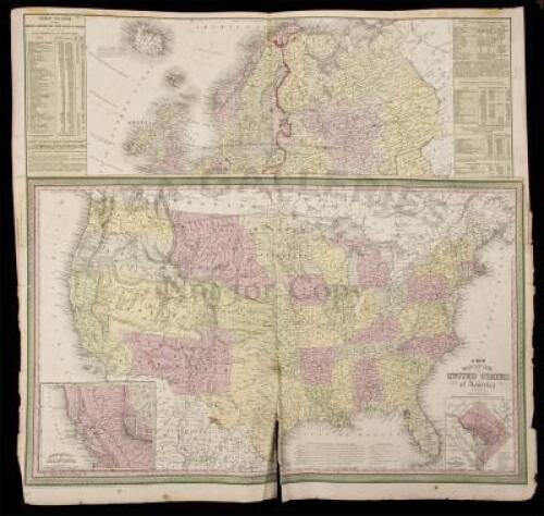 A New Map of the United States of America [and] Map of Europe