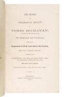 The Prayer of Thaddeus Hyatt to James Buchanan,... In Behalf of Kansas, Asking for a Postponement of all the Land Sales in that Territory, and for other Relief; Together with Correspondence and Other Documents Setting Forth its Deplorable Destitution from