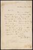 Autograph Letter, signed, regarding Hitchcock's Geology of Massachusetts