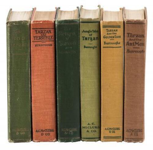 Six Tarzan titles by Edgar Rice Burroughs