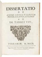 Dissertatio de Animi Affectionum Physica Causa et Loco ac de Tabaci Usu