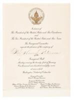 Invitation to the Inaugural Ball for Dwight Eisenhower's second term as President of the United States,
