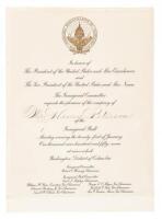 Invitation to the Inaugural Ball for Dwight Eisenhower's second term as President of the United States,