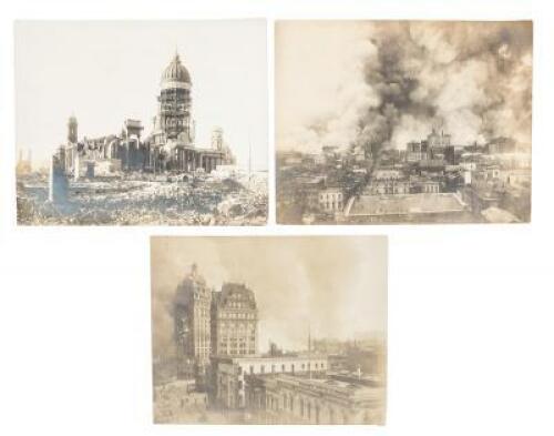 Three photographs taken after the San Francisco Earthquake and Fire