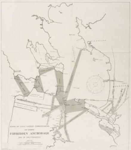 Map showing Forbidden Anchorage, Bay of San Francisco March 1918