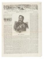 Issue of the Canadian Messenger with engraving of Hawaiian King David Kalakaua on front page, with brief description