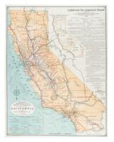 Geographical, Topographical, State Highway and Railroad Map of California