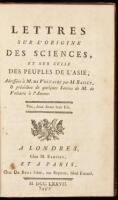 Lettres sur l'Origine des Sciences, eet sur Celle des Peuples de l'Asie