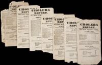 Eight "Cholera Report" broadsides, September 1 through September 8, 1834