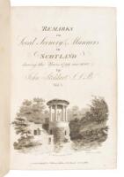 Remarks on Local Scenery & Manners in Scotland During the Years 1799 and 1800