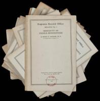 Collection of bulletins from the Eugenics Record Office