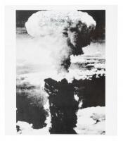 Photograph of the mushroom cloud over Hiroshima, signed by Enola Gay pilot Paul Tibbets