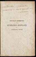 Nouvelles Expériences sur la Génération Spontanée et la Résistance Vitale