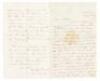 Letter written by a well-connected Virginian on the eve of Secession and Civil War, possibly by the sister of Virginia's former US Senator