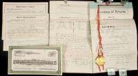 Articles of Incorporation, plus 4 other ephemeral items from the Bullfrog Bonanza Mountain Consolidated Mining Company
